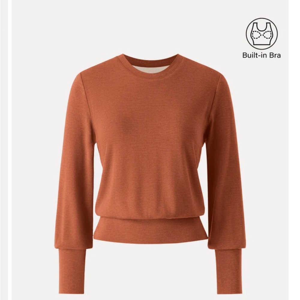 Rust Orange Long Sleeve Top